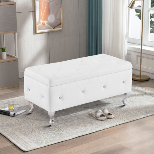 Upholstered White Storage Benches You'll Love | Wayfair